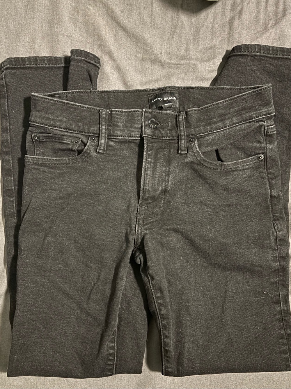 Lucky Brand Mid-Rise Straight Black Jeans